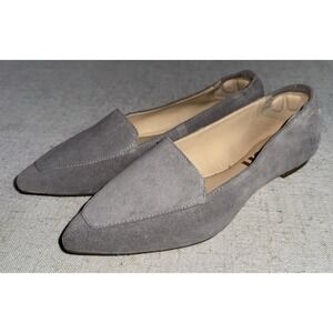 Hush Puppies Hazel Pointe Loafer Flats Women's 8.5 Gray Suede Shoes Slip On